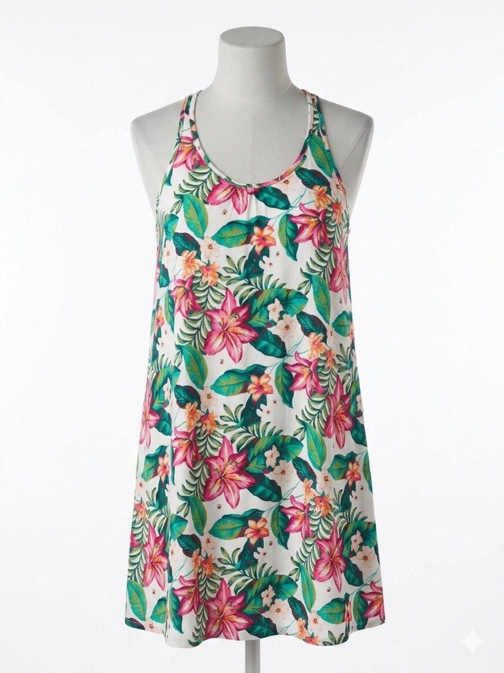 Tommy Bahama Floral Racerback Nightdress in Teal & Pink